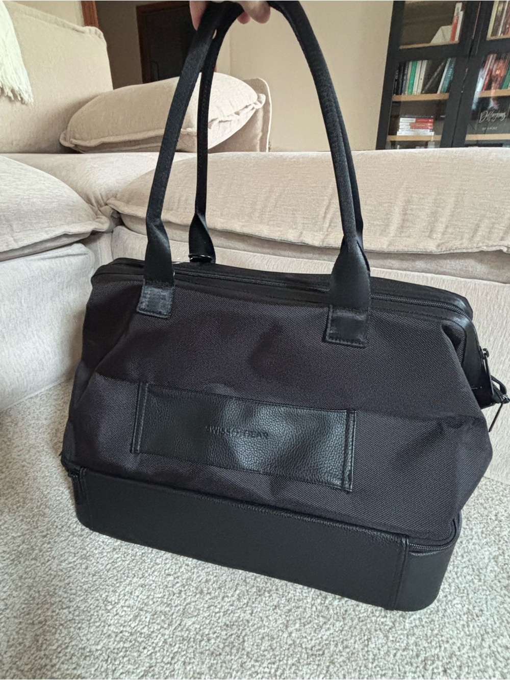 SwissGear Black Travel Duffel with Lower Compartment - Picture 2 of 5